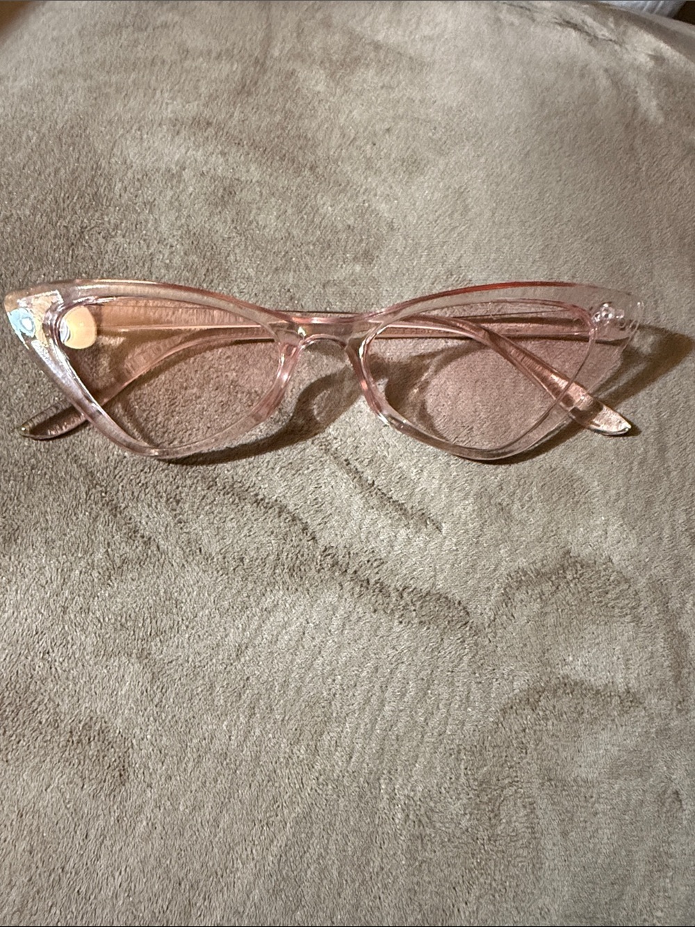Women’s Pink Cat Eye Glasses - Clear Pink Frame